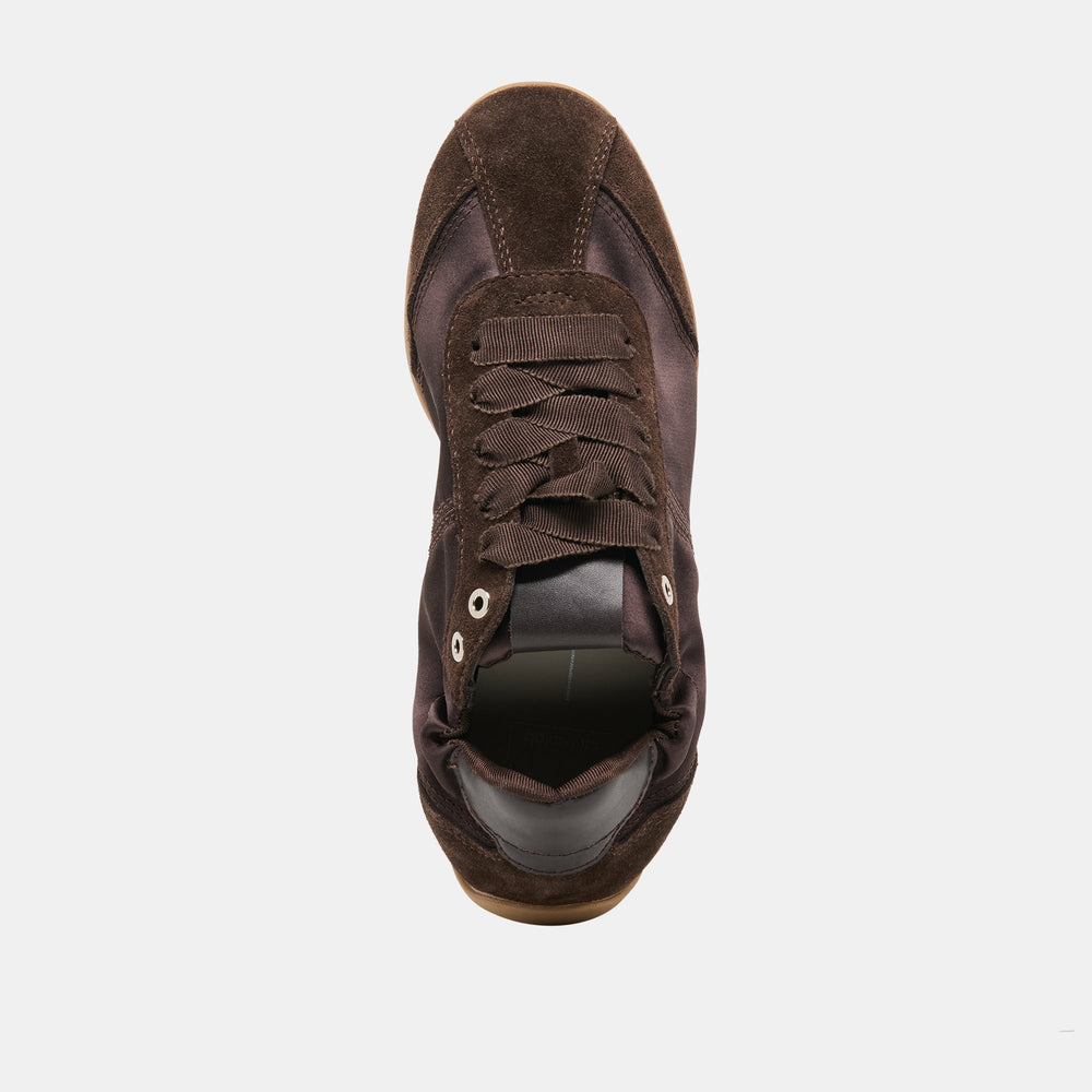 Dakoda Dk Brown Satin Sneakers / Dolce Vita