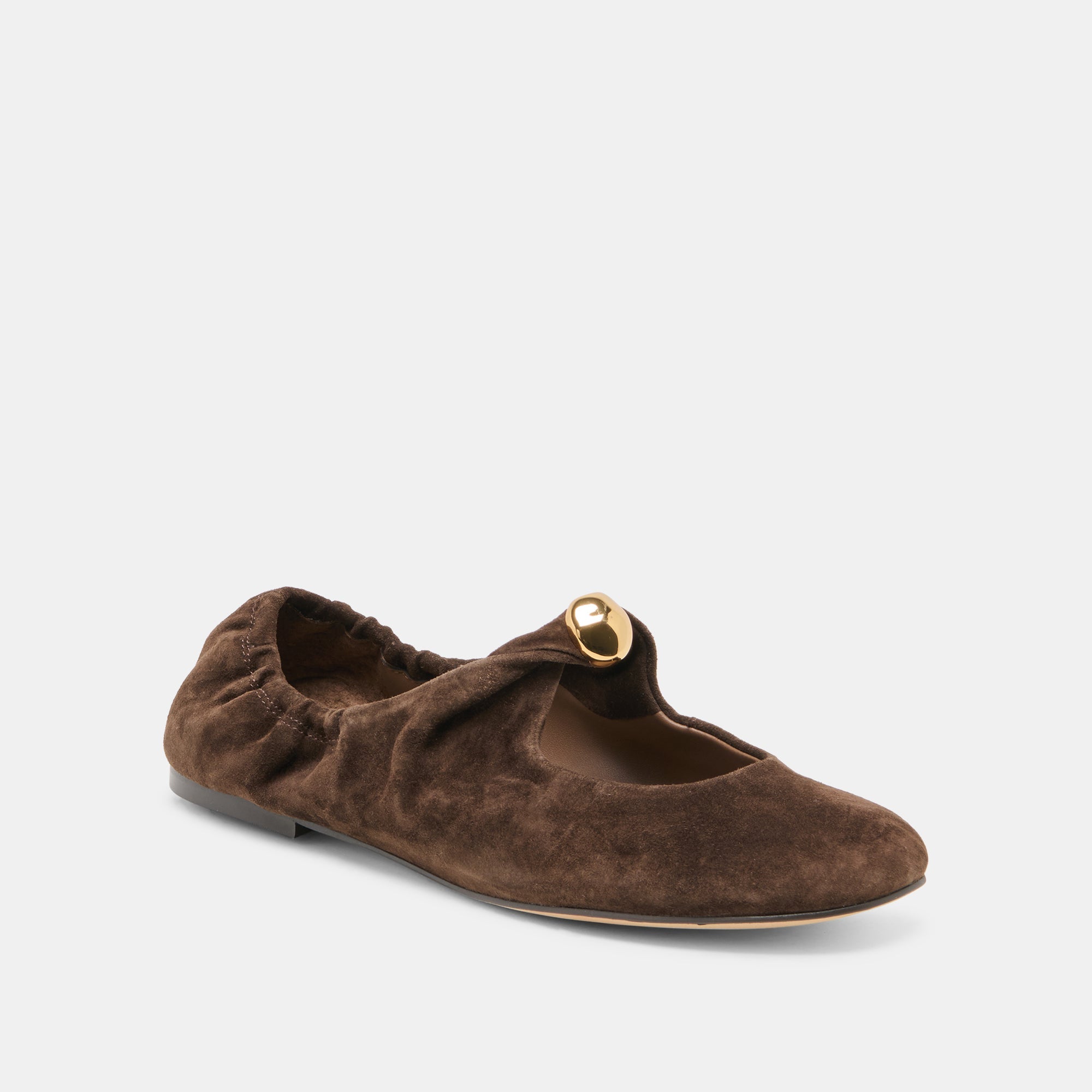 Cornel Dk Brown Suede Flats / Dolce Vita