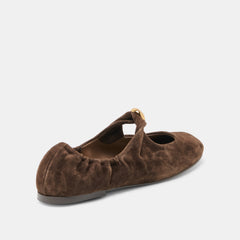 Cornel Dk Brown Suede Flats / Dolce Vita