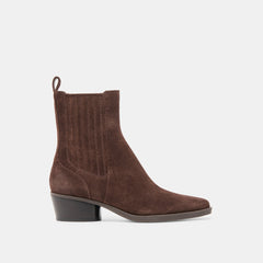 Faint H2O Waterproof Dk Brown Suede Booties / Dolce Vita