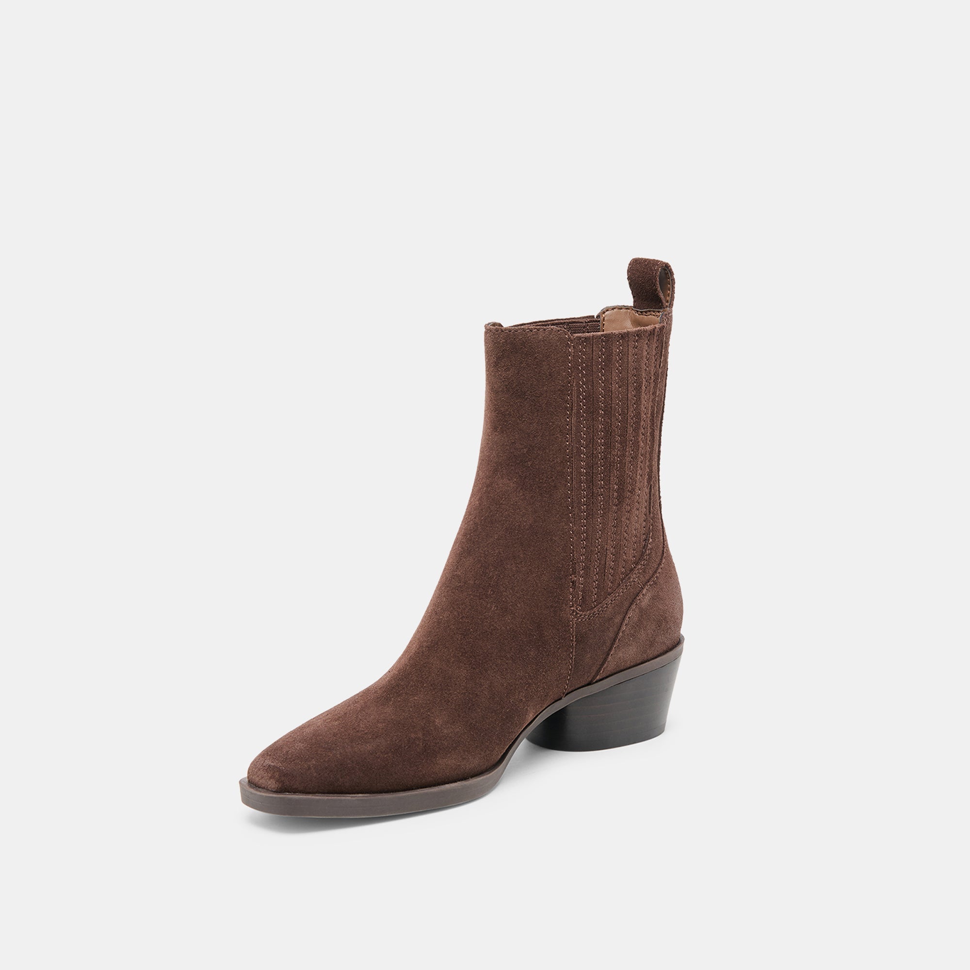 Faint H2O Waterproof Dk Brown Suede Booties / Dolce Vita