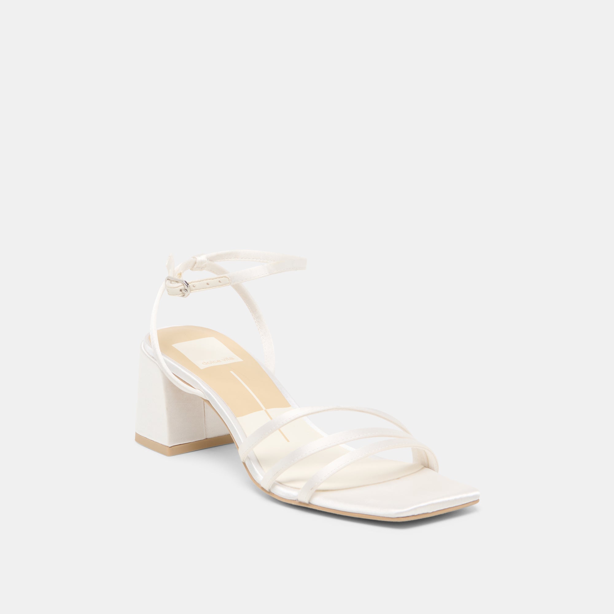 Ysabel True White Satin Heels / Dolce Vita