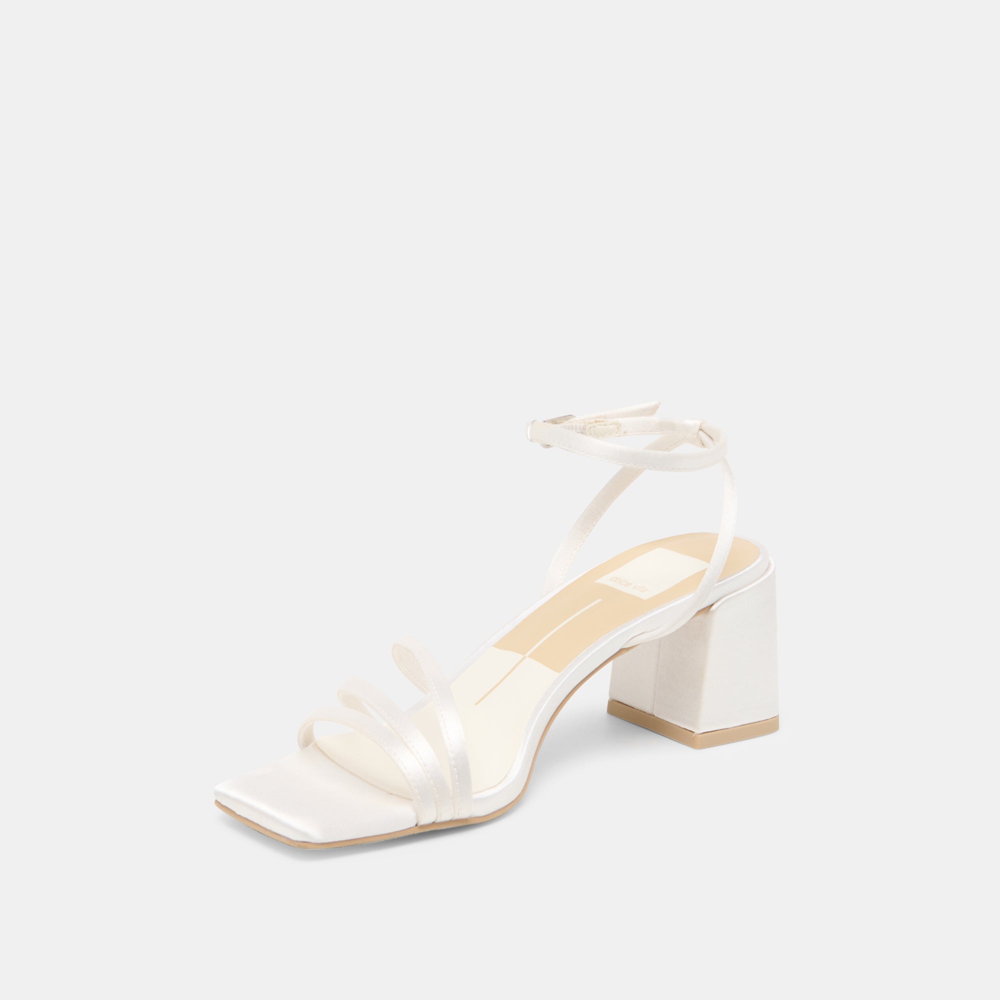 Ysabel True White Satin Heels / Dolce Vita