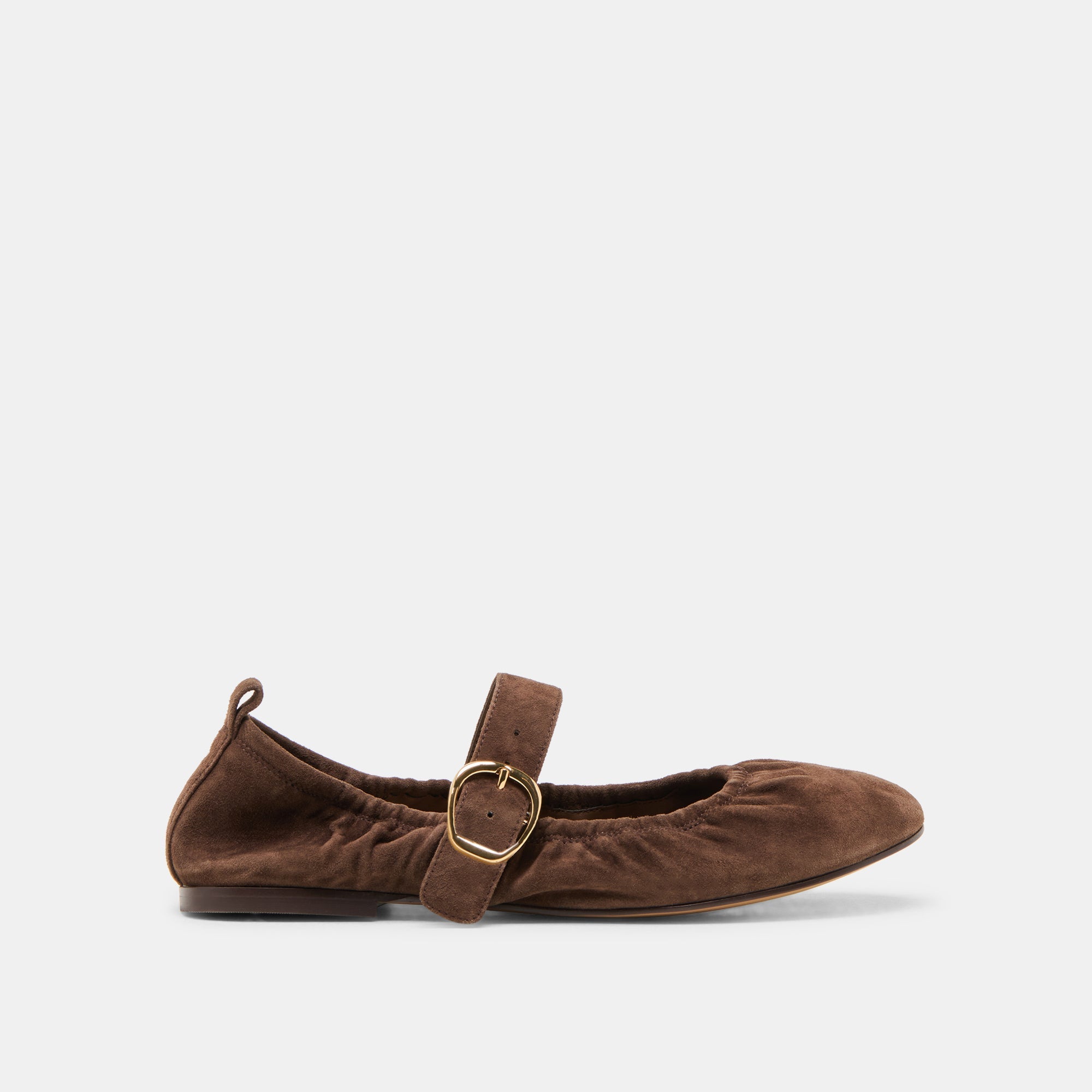 Caely Dk Brown Suede Ballet Flats / Dolce Vita