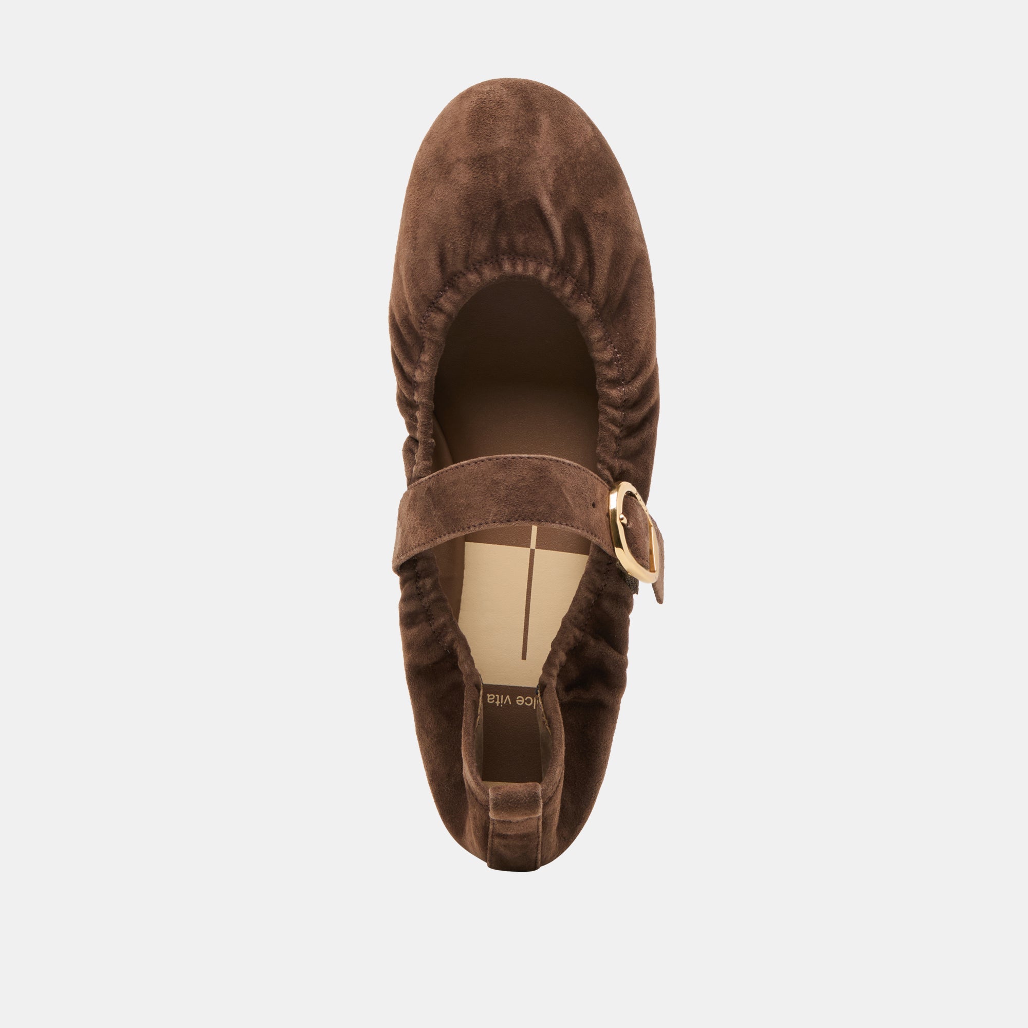 Caely Dk Brown Suede Ballet Flats / Dolce Vita