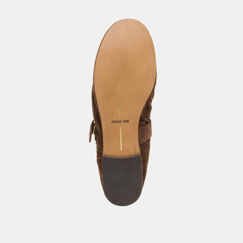 Caely Dk Brown Suede Ballet Flats / Dolce Vita