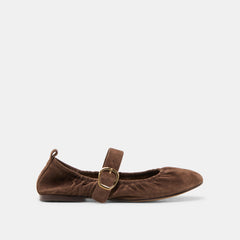 Caely Dk Brown Suede Ballet Flats / Dolce Vita