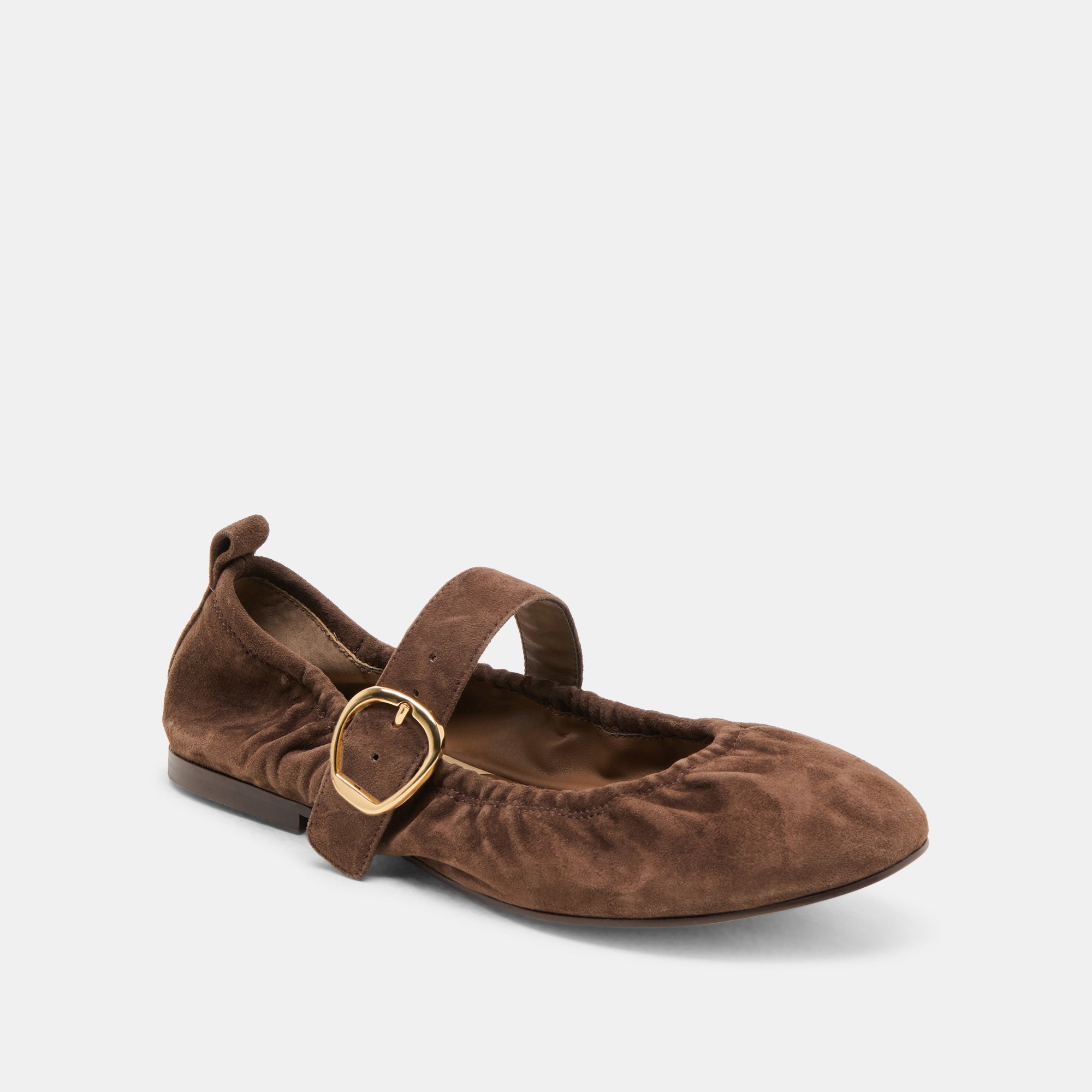 Caely Dk Brown Suede Ballet Flats / Dolce Vita