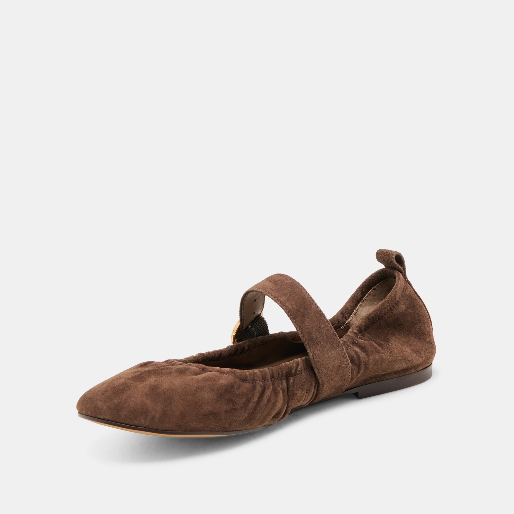 Caely Dk Brown Suede Ballet Flats / Dolce Vita