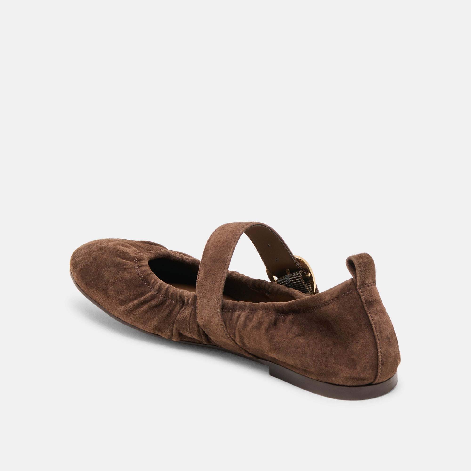 Caely Dk Brown Suede Ballet Flats / Dolce Vita