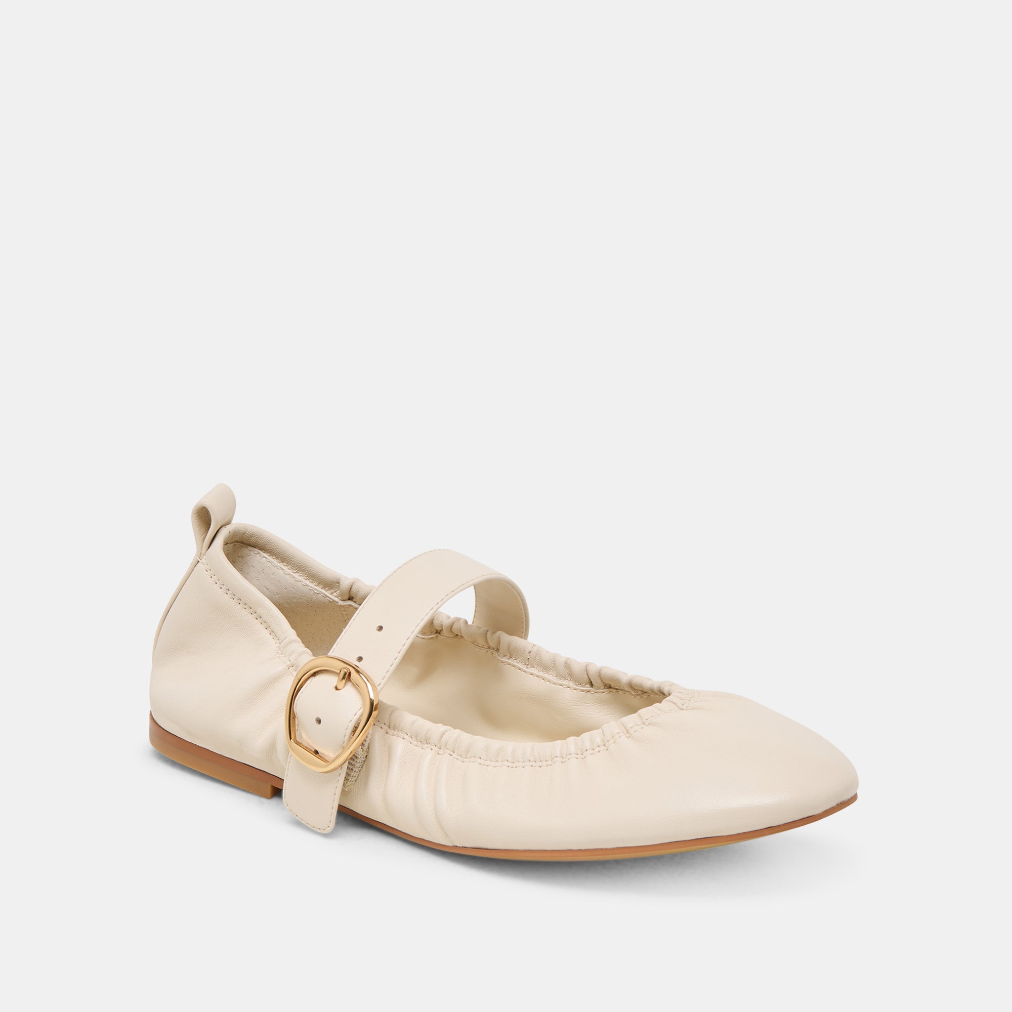 Caely Bone Leather Ballet Flats / Dolce Vita