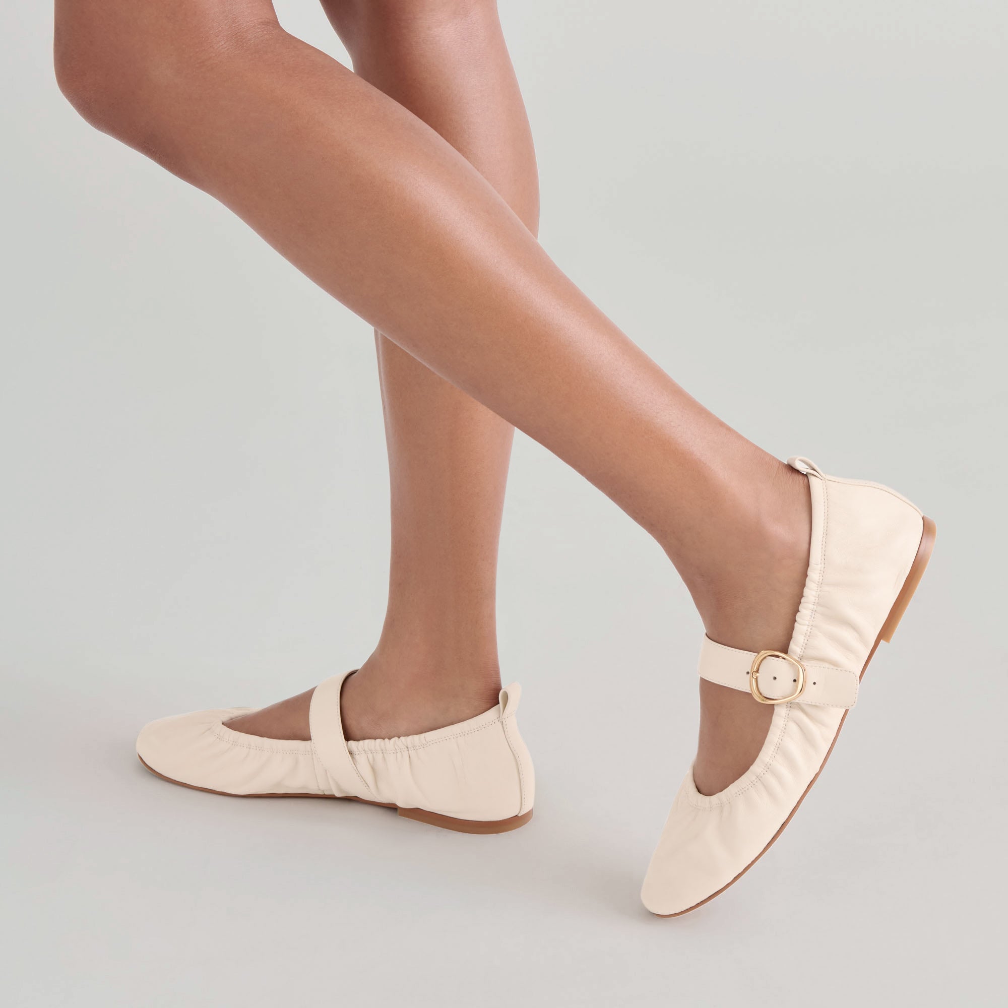 Caely Bone Leather Ballet Flats / Dolce Vita