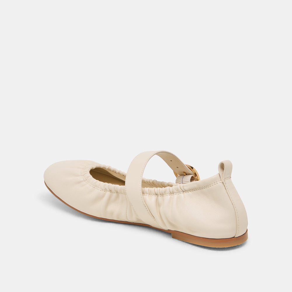 Caely Bone Leather Ballet Flats / Dolce Vita