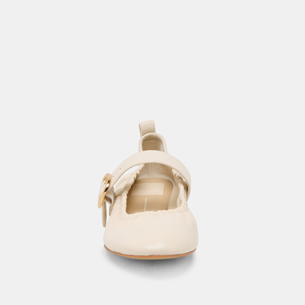 Caely Bone Leather Ballet Flats / Dolce Vita