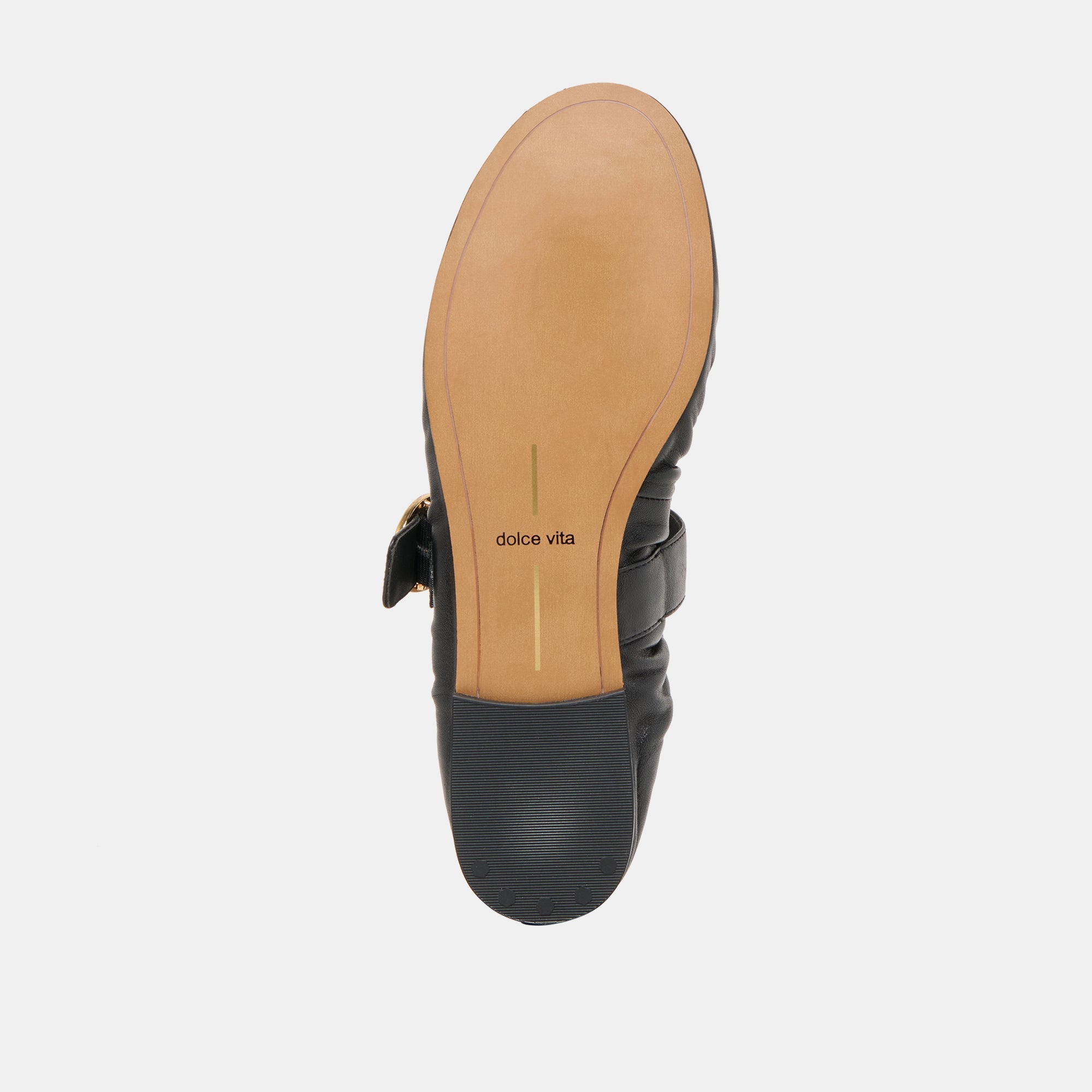 Caely Black Leather Ballet Flats / Dolce Vita