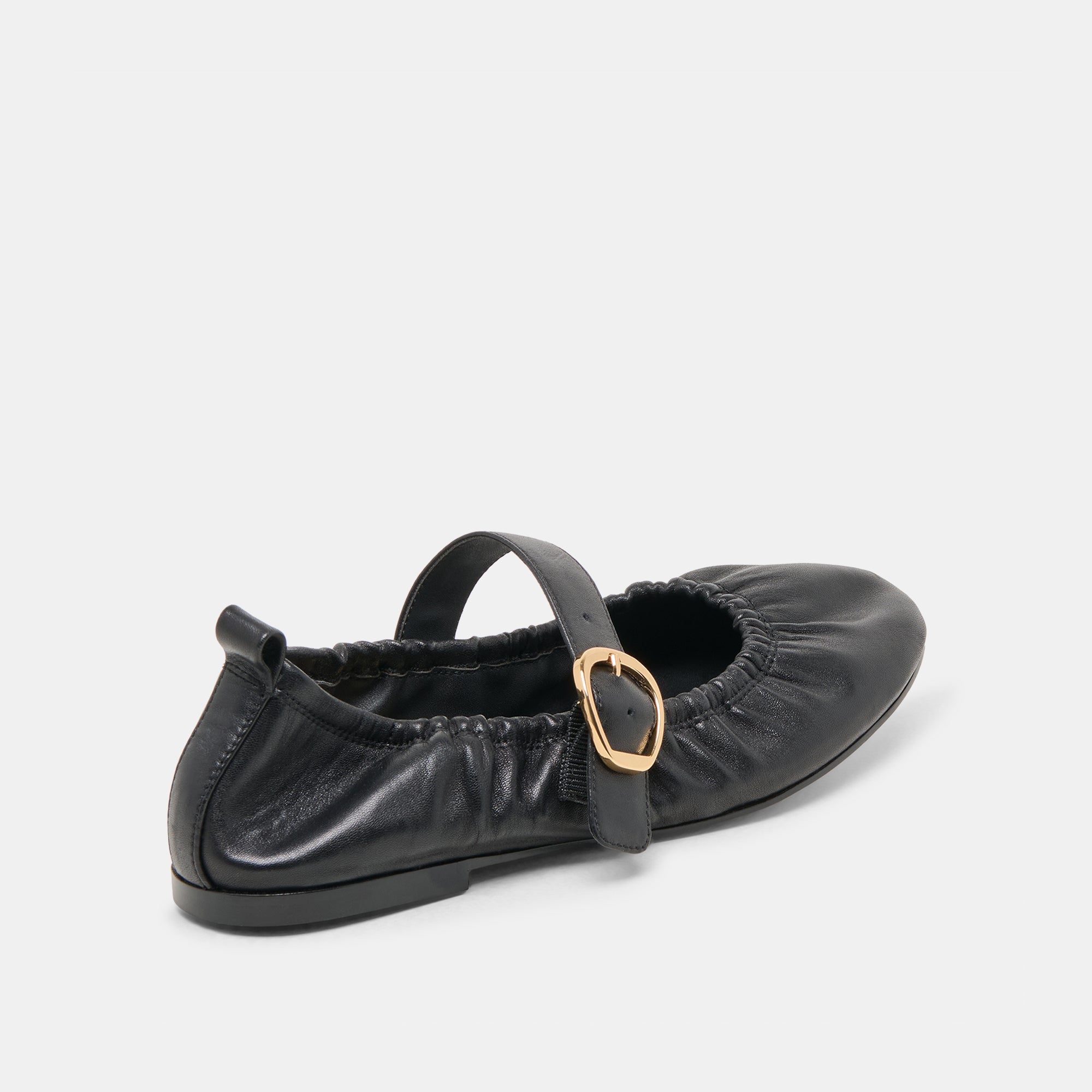Caely Black Leather Ballet Flats / Dolce Vita