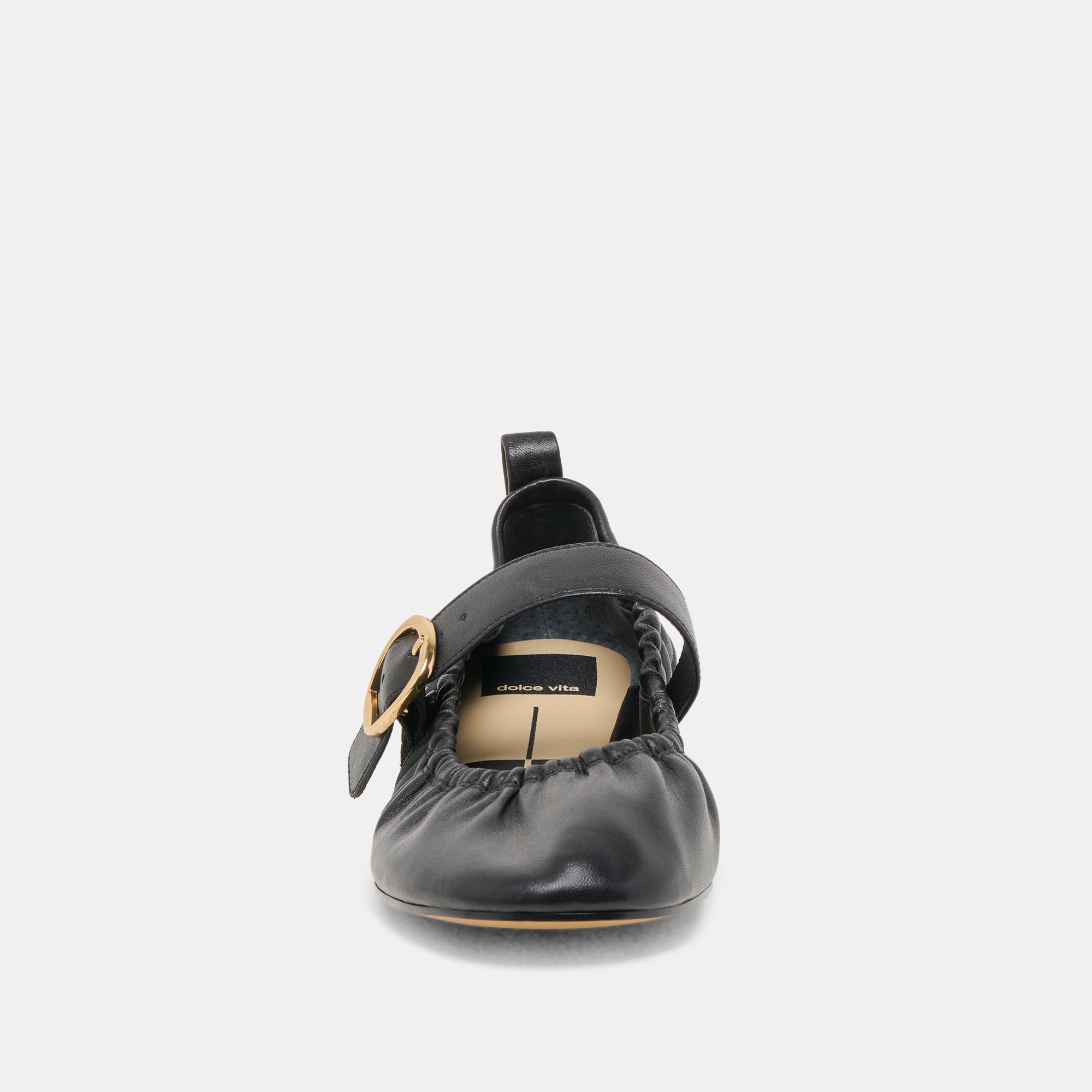 Caely Black Leather Ballet Flats / Dolce Vita