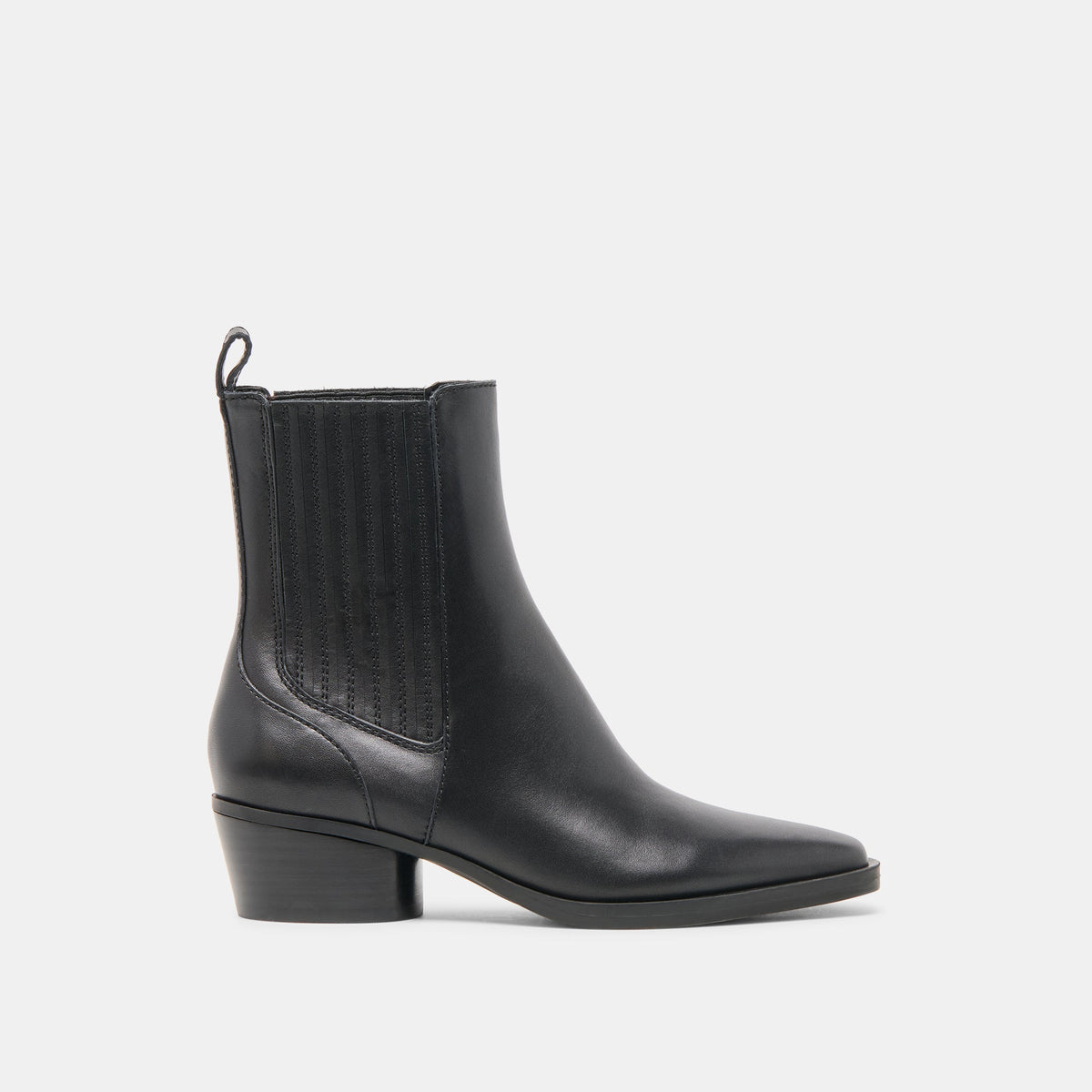 Faint H2O Waterproof Black Leather Booties / Dolce Vita
