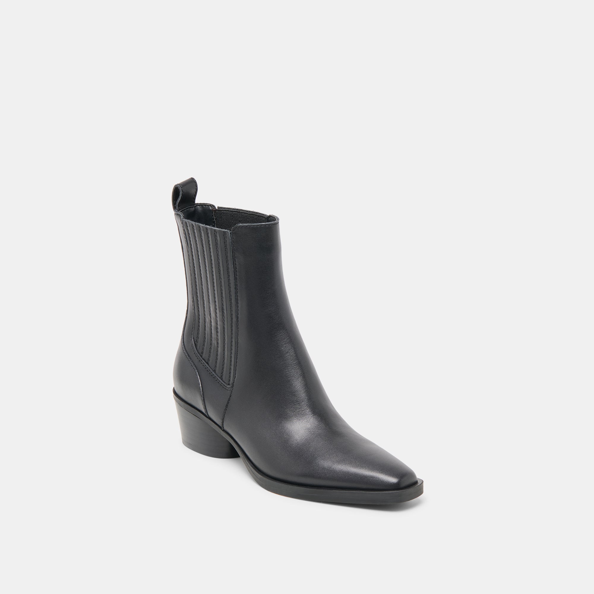 Faint H2O Waterproof Black Leather Booties / Dolce Vita
