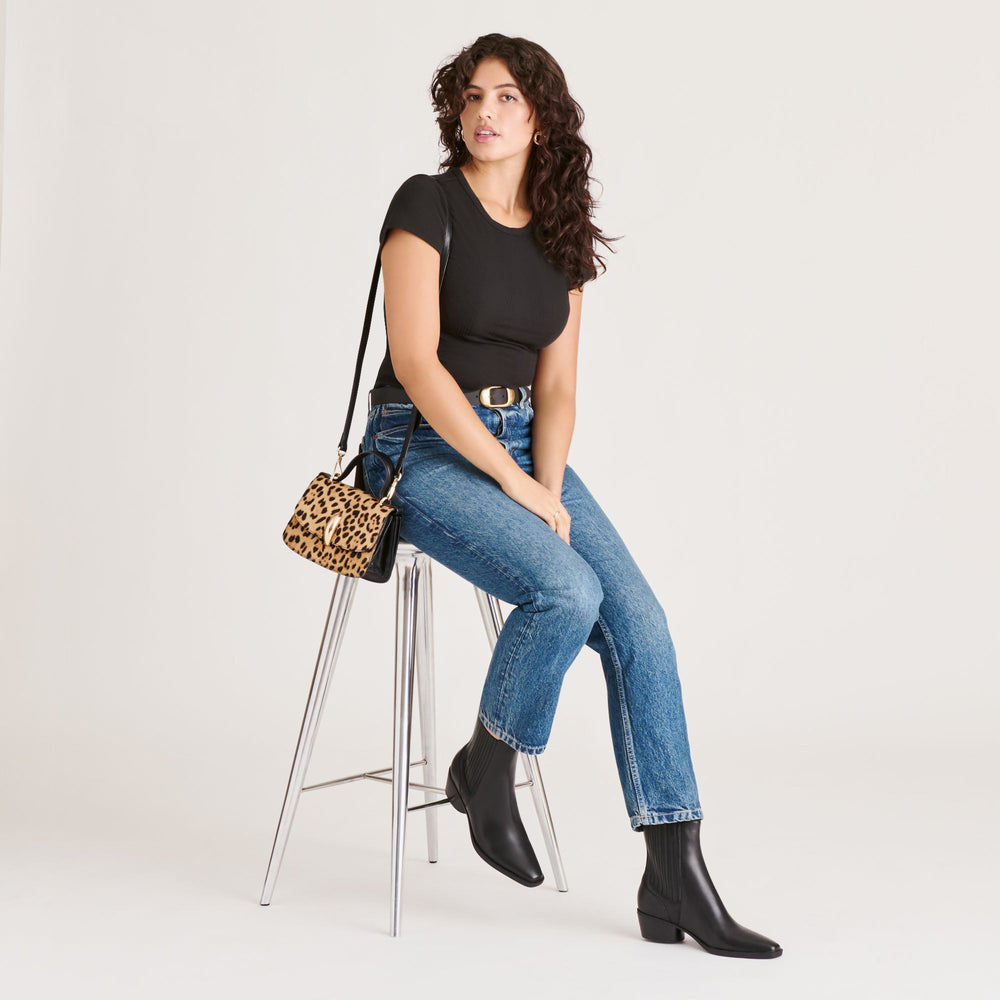 Faint H2O Waterproof Black Leather Booties / Dolce Vita