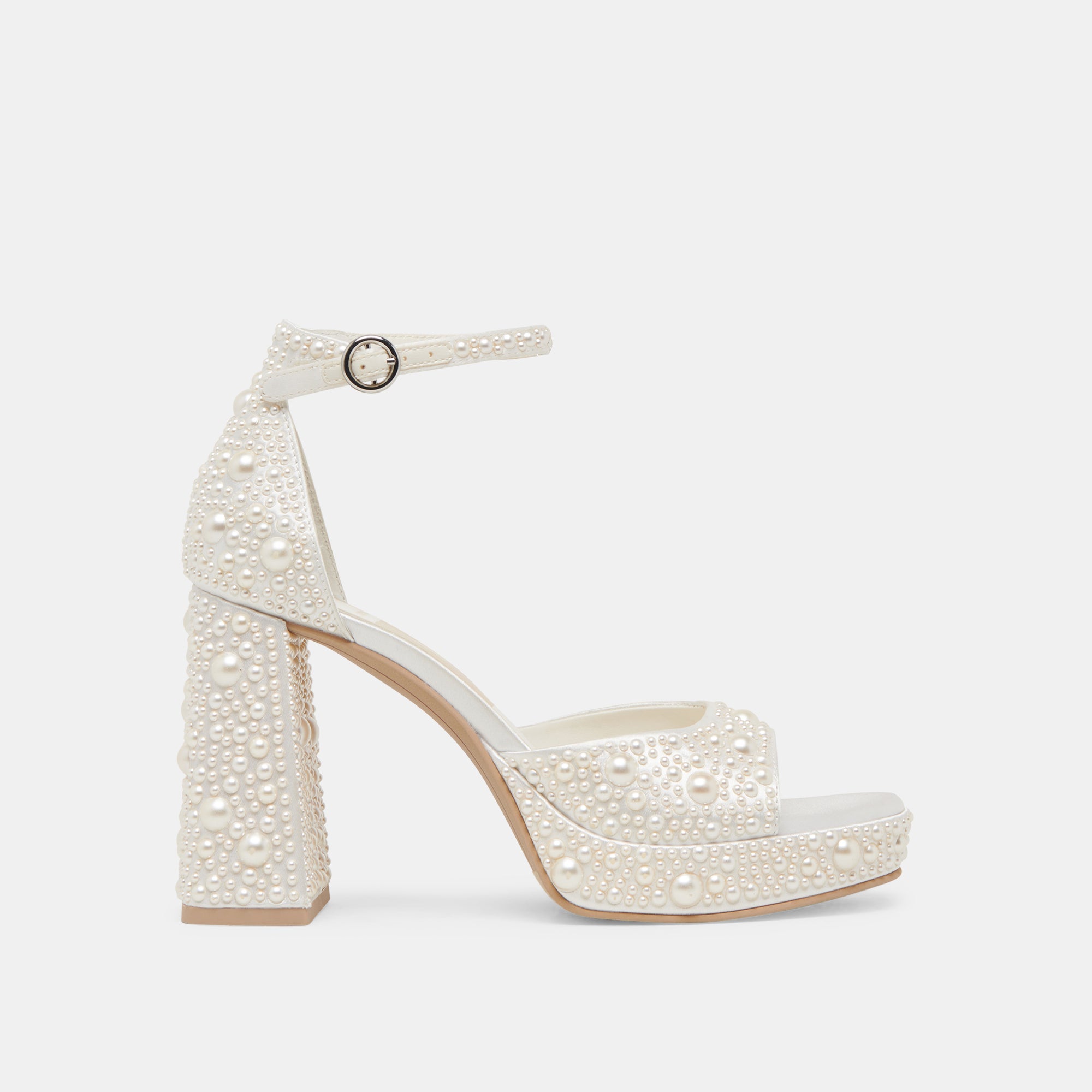 PANDRO PEARL HEELS TRUE WHITE SATIN
 – Dolce Vita / Dolce Vita