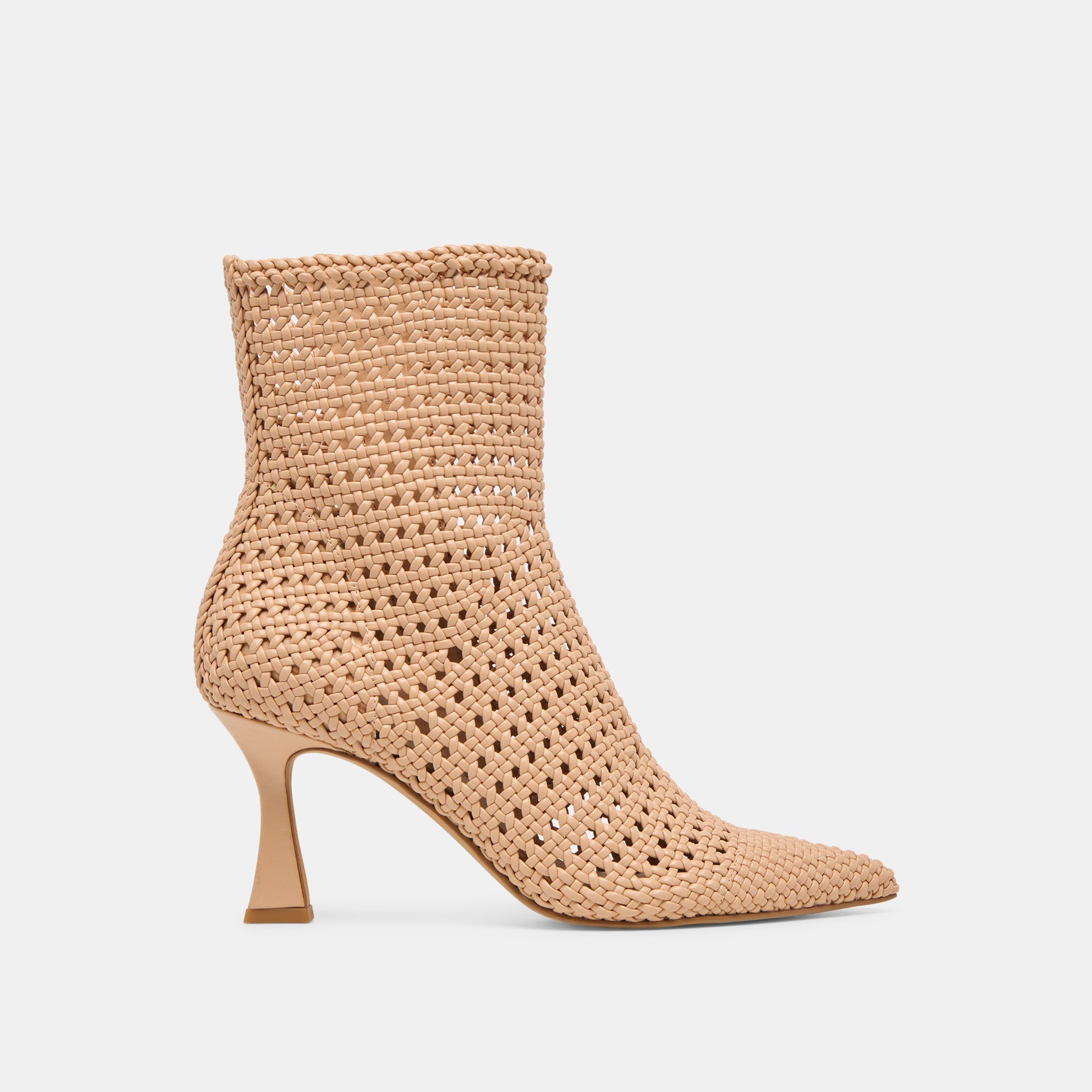 Embry Lt Tan Woven Stella Booties / Dolce Vita