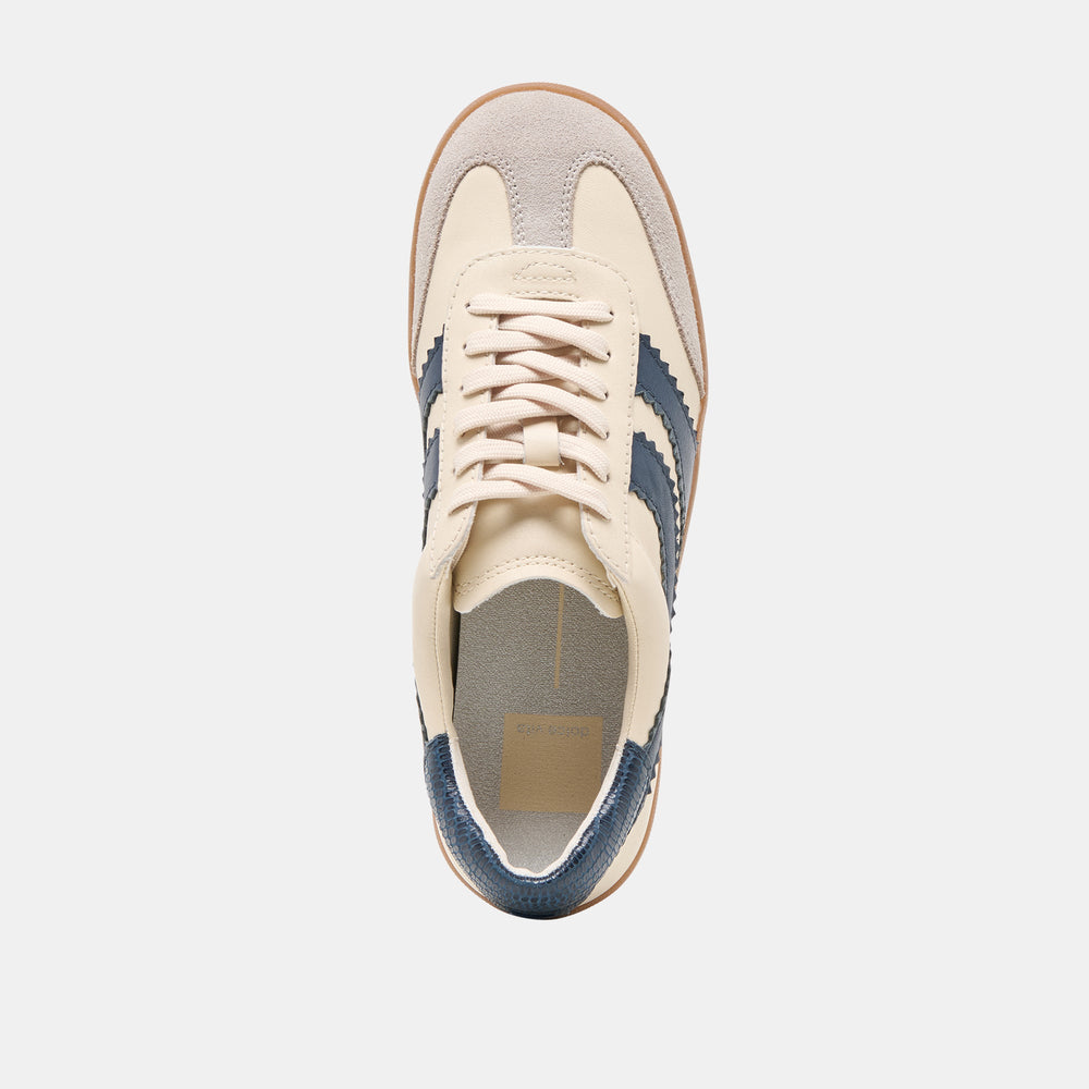 Merit White Navy Leather Sneakers / Dolce Vita