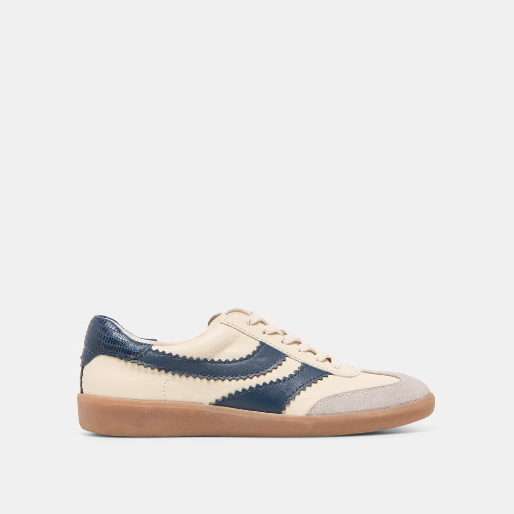Merit White Navy Leather Sneakers / Dolce Vita