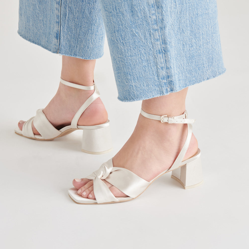 Brenna Ivory Satin Heels / Dolce Vita
