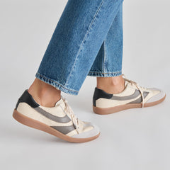 Merit White Grey Leather Sneakers / Dolce Vita
