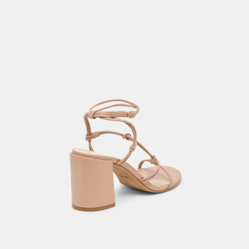 Fizzy Lt Tan Leather Heels / Dolce Vita
