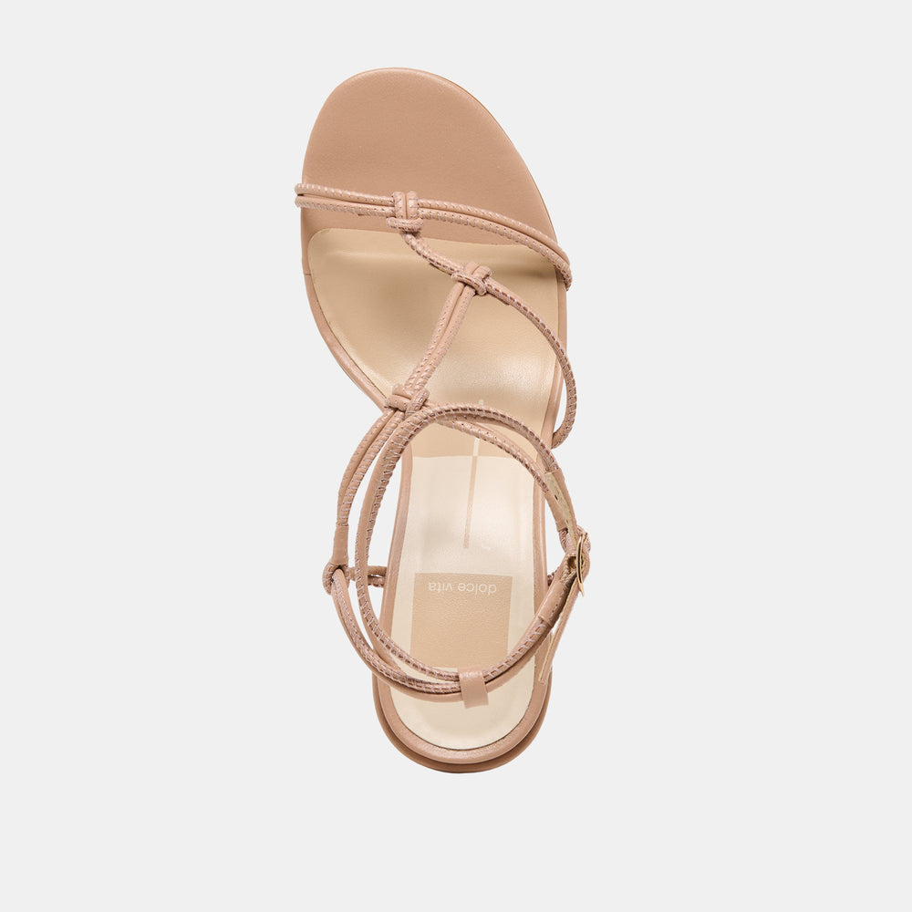 Fizzy Lt Tan Leather Heels / Dolce Vita