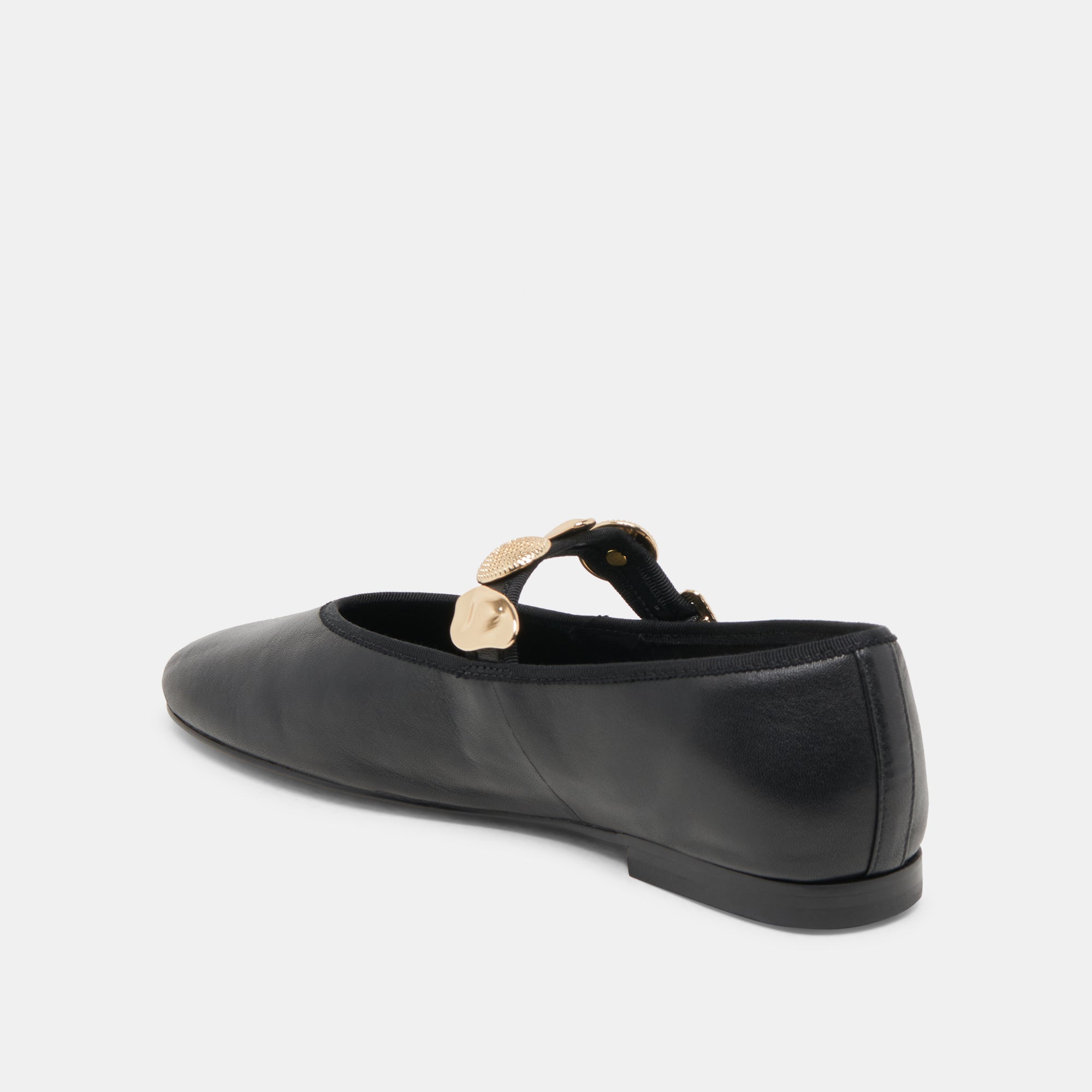 Relan Black Leather Ballet Flats / Dolce Vita