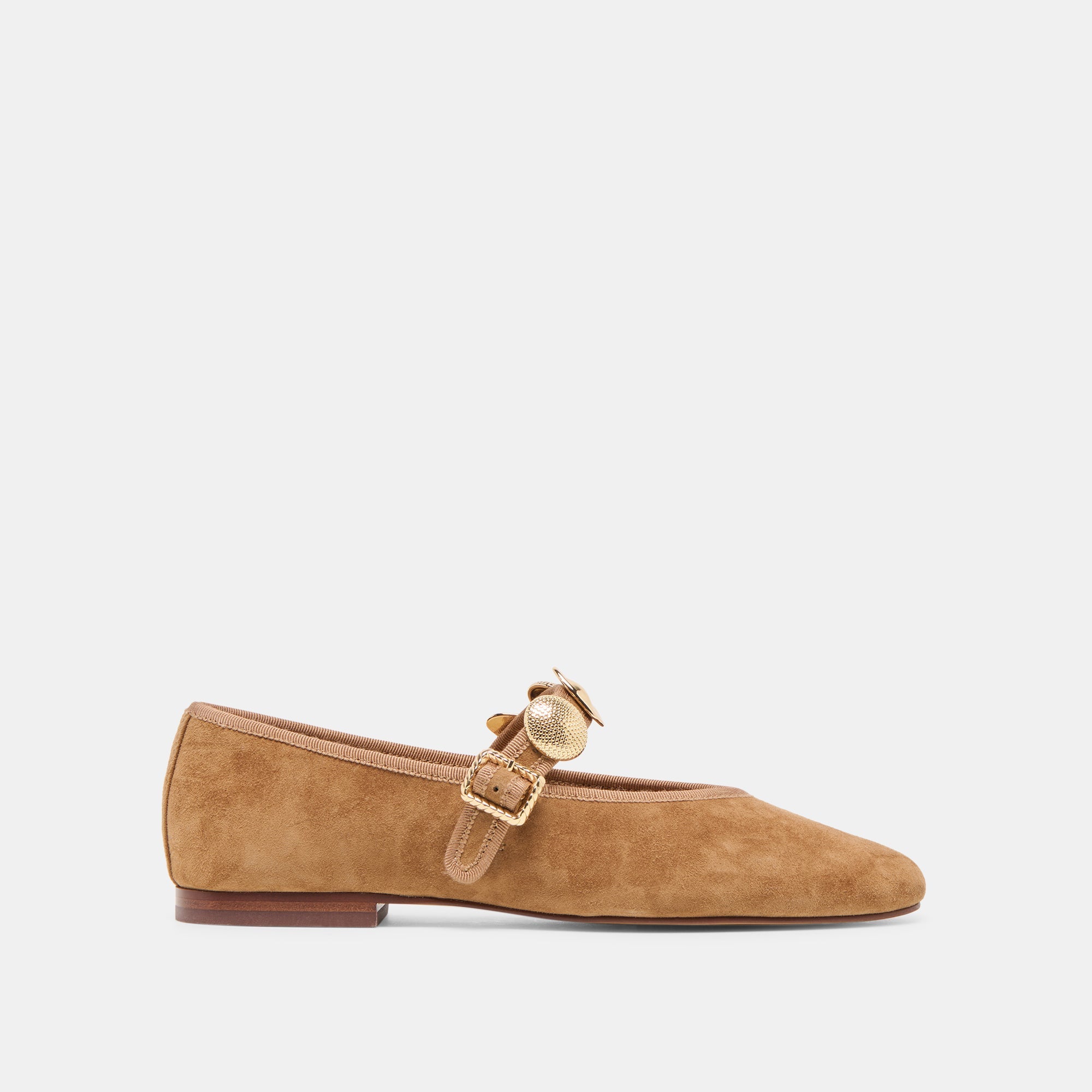 Relan Lt Brown Suede Ballet Flats / Dolce Vita
