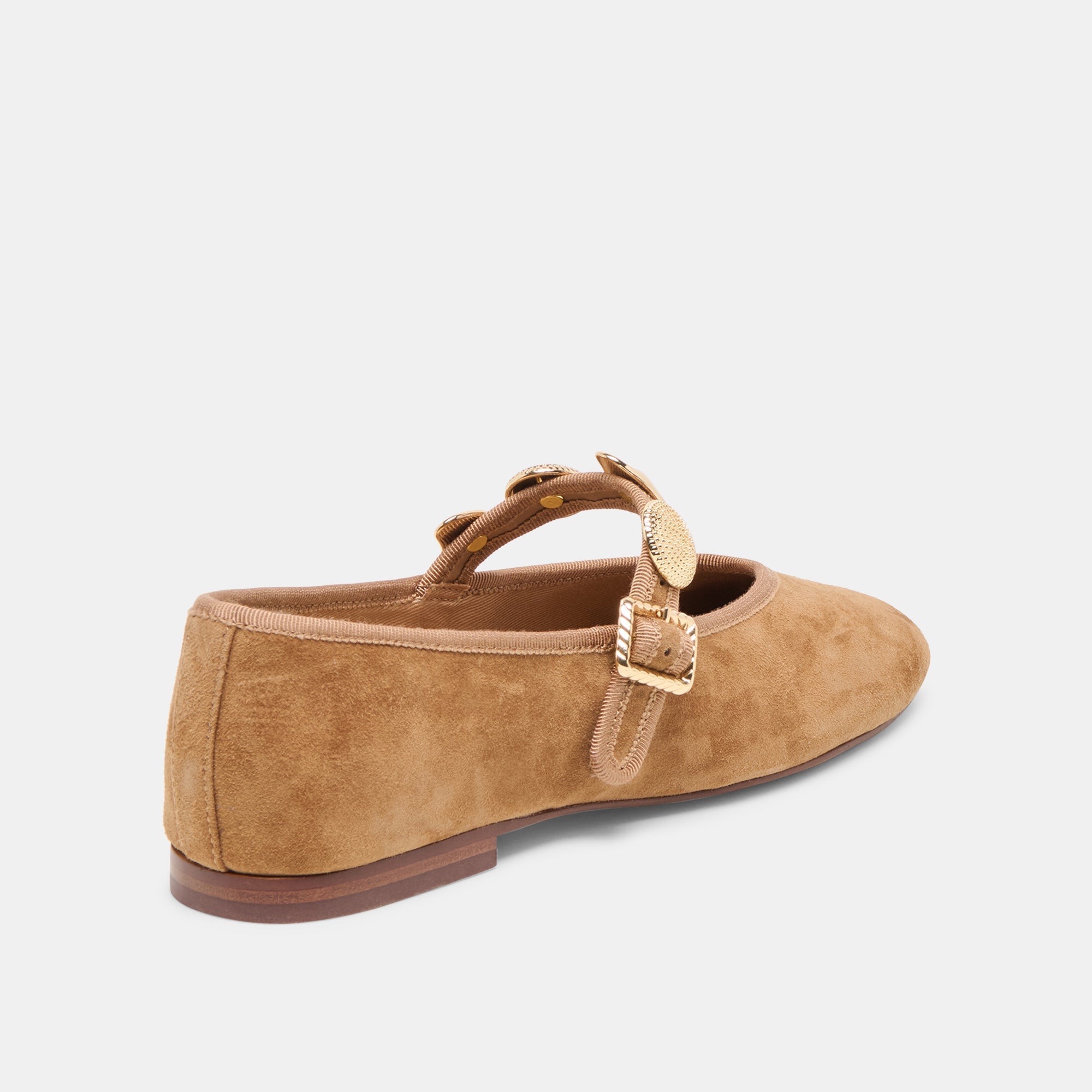 Relan Lt Brown Suede Ballet Flats / Dolce Vita