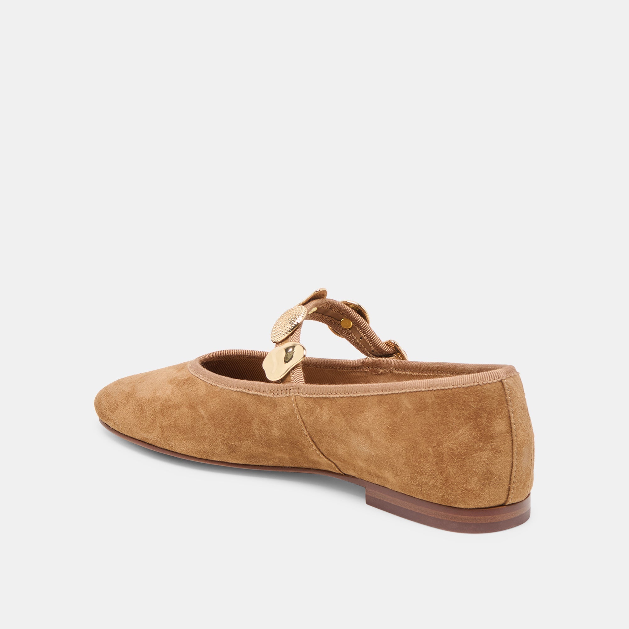 Relan Lt Brown Suede Ballet Flats / Dolce Vita