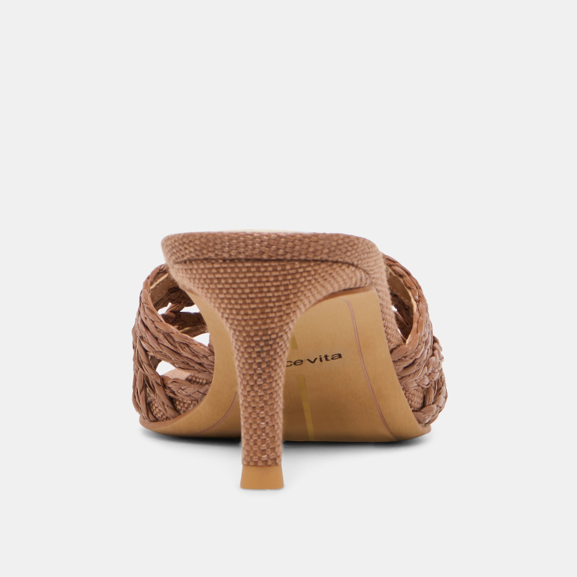 Bowen Cognac Raffia Heels / Dolce Vita