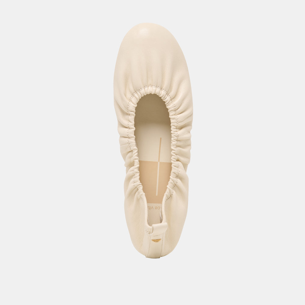 Conrad Bone Leather Ballet Flats / Dolce Vita