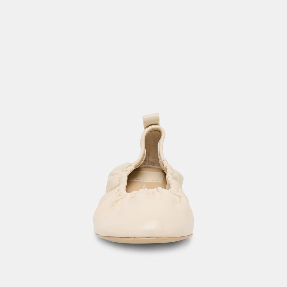 Conrad Bone Leather Ballet Flats / Dolce Vita