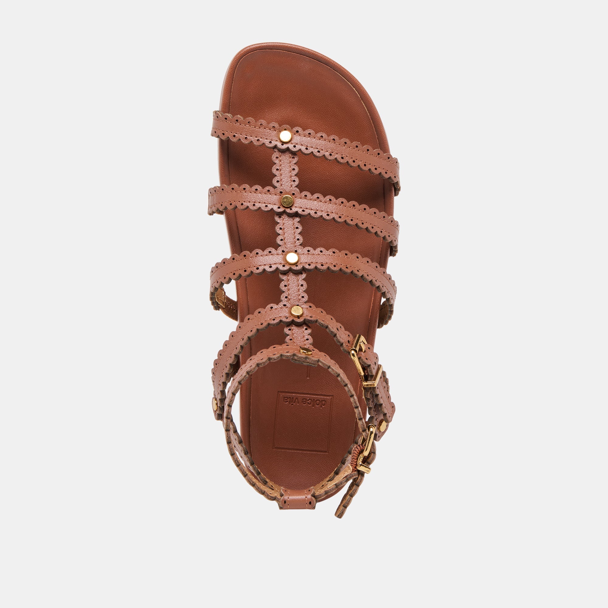Susana Cognac Leather Sandals / Dolce Vita