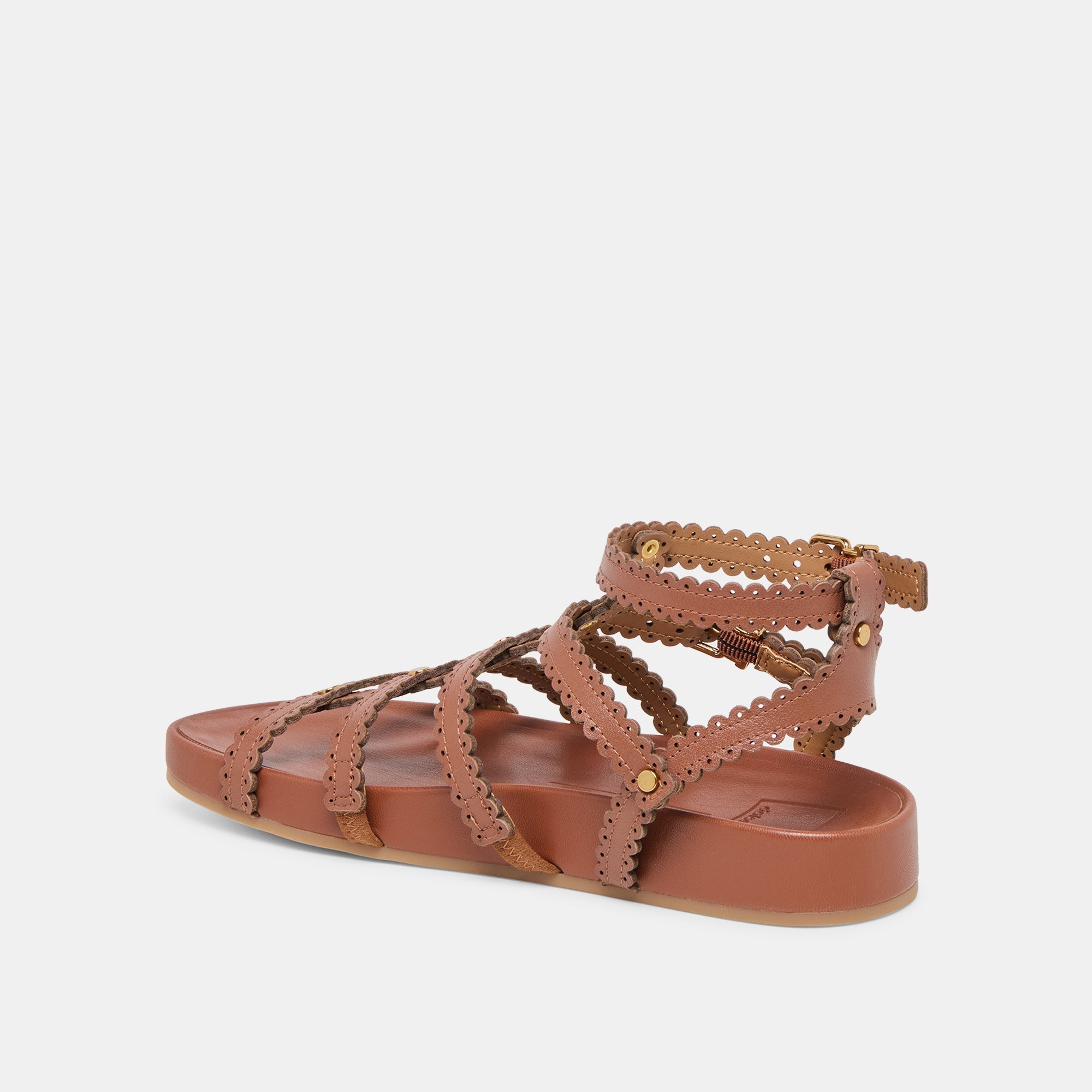 Susana Cognac Leather Sandals / Dolce Vita