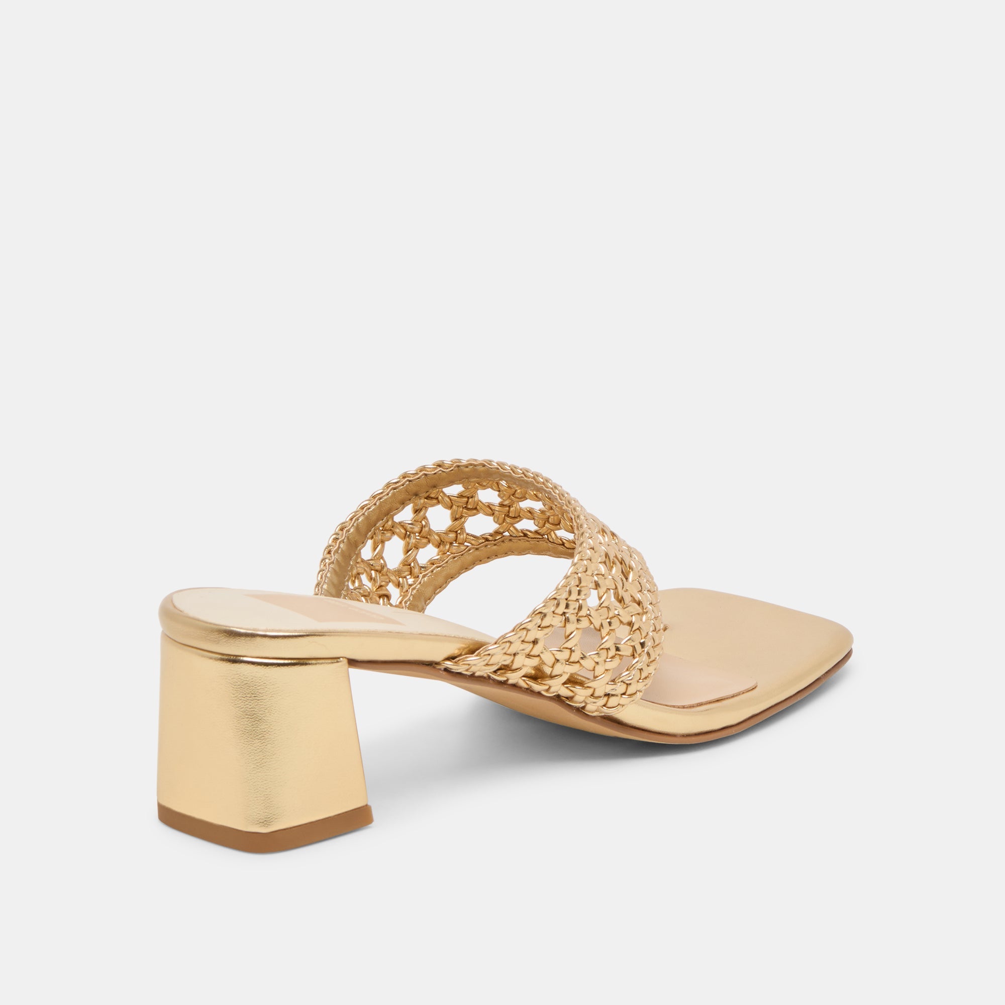 Barlo Gold Woven Stella Heels / Dolce Vita