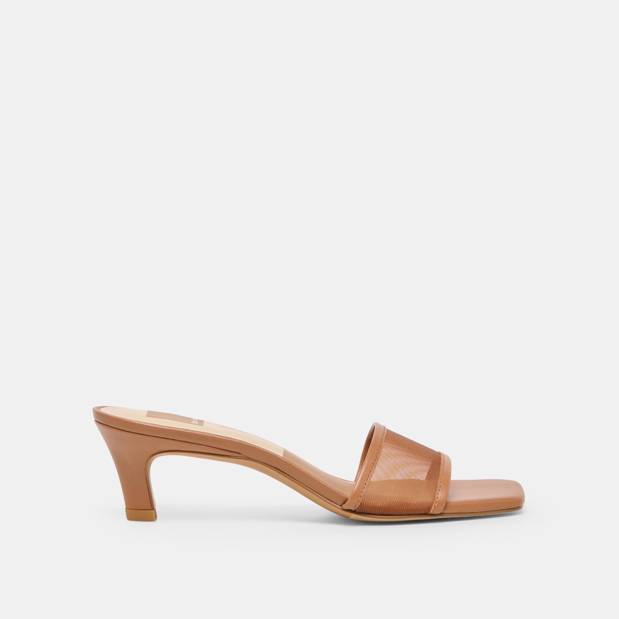 Rexa Mesh Caramel Mesh Heels / Dolce Vita