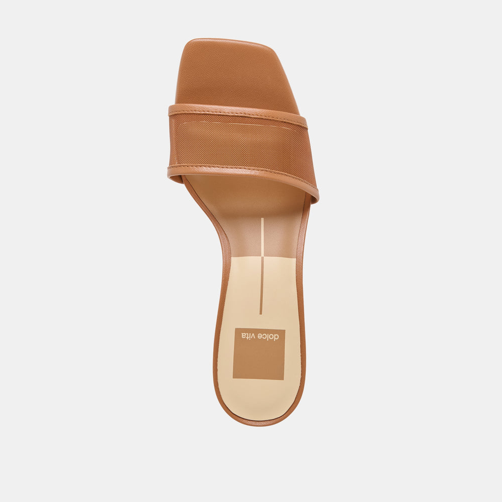 Rexa Mesh Caramel Mesh Heels / Dolce Vita