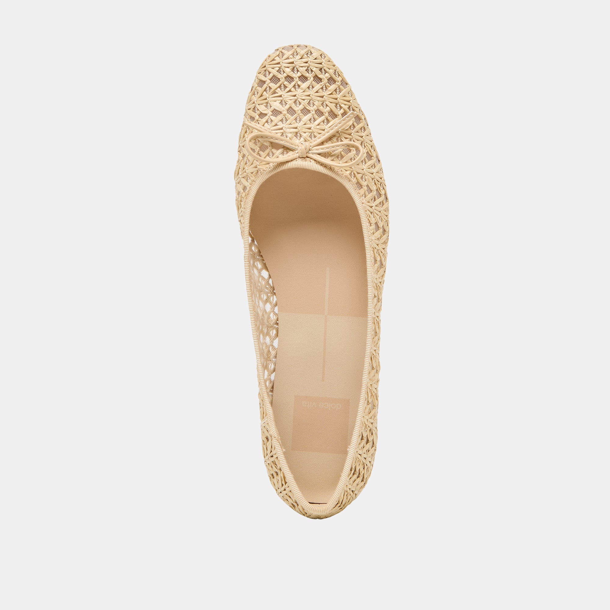 Ulicia Lt Natural Cross Hatch Raffia Ballet Flats / Dolce Vita