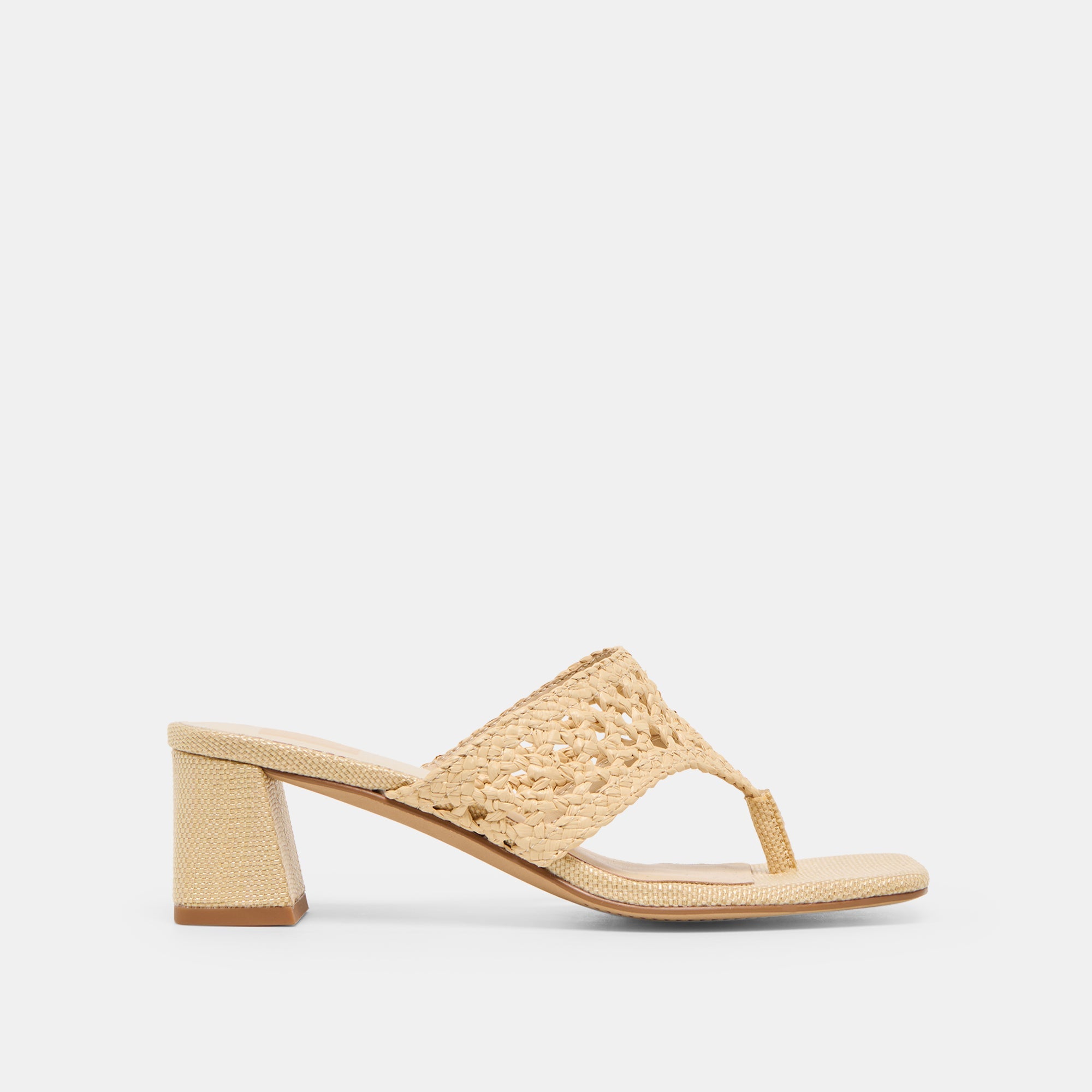 Barlo Lt Natural Woven Raffia Heels / Dolce Vita
