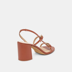 Faye Cognac Leather Heels / Dolce Vita