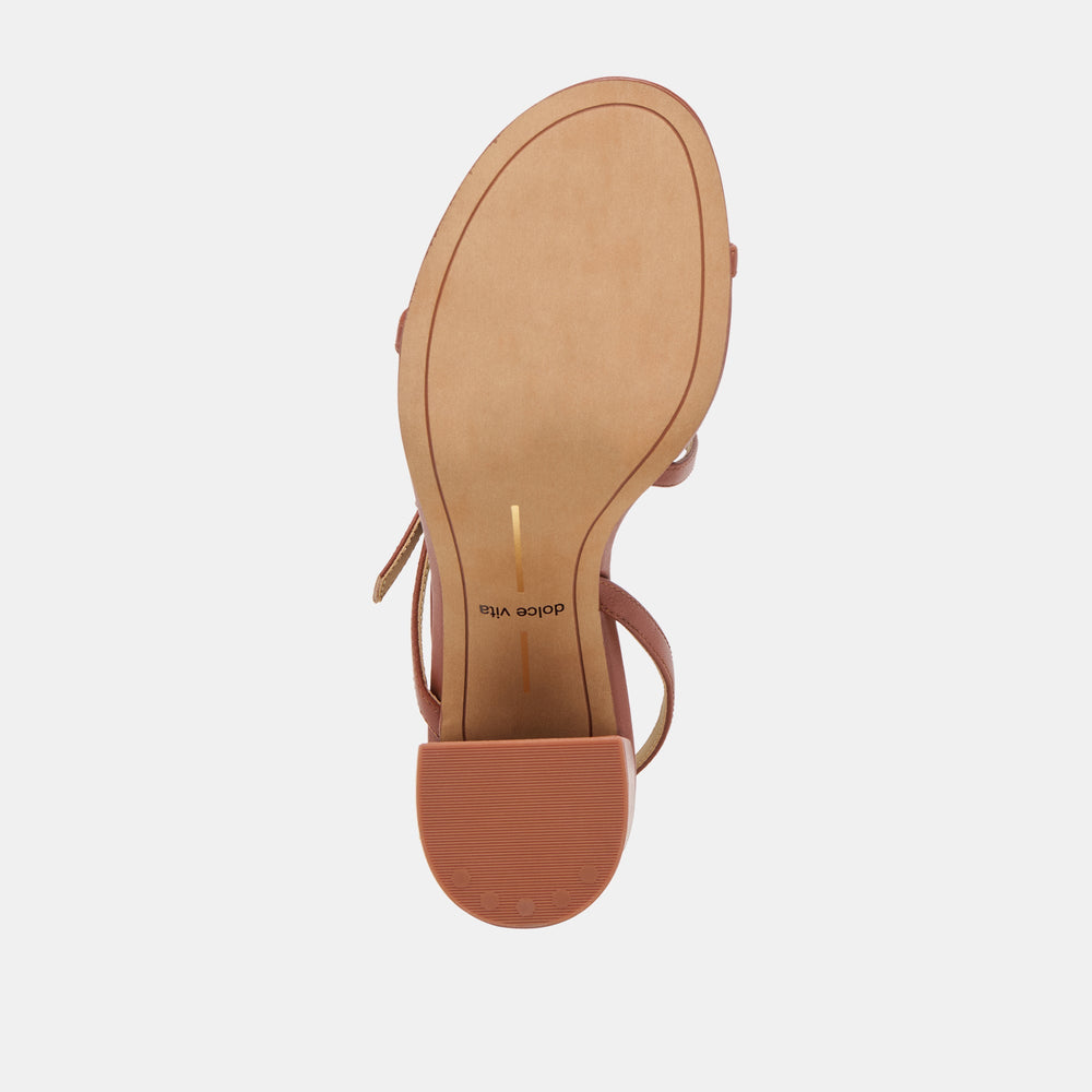 Faye Cognac Leather Heels / Dolce Vita
