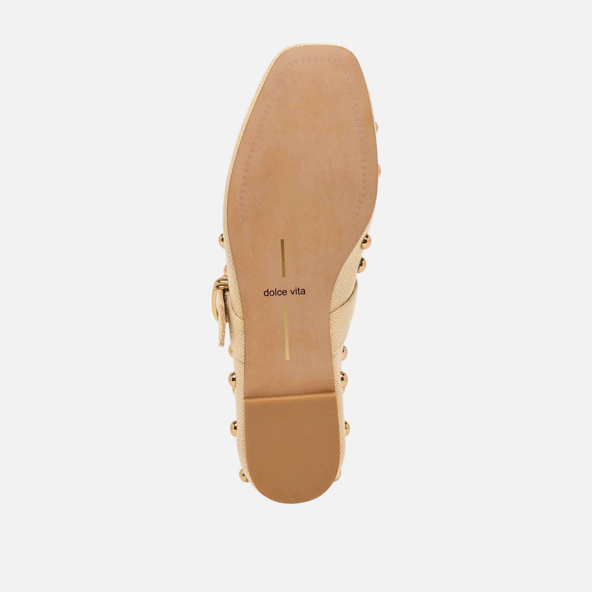 Mikel Stud Lt Natural Raffia Ballet Flats / Dolce Vita