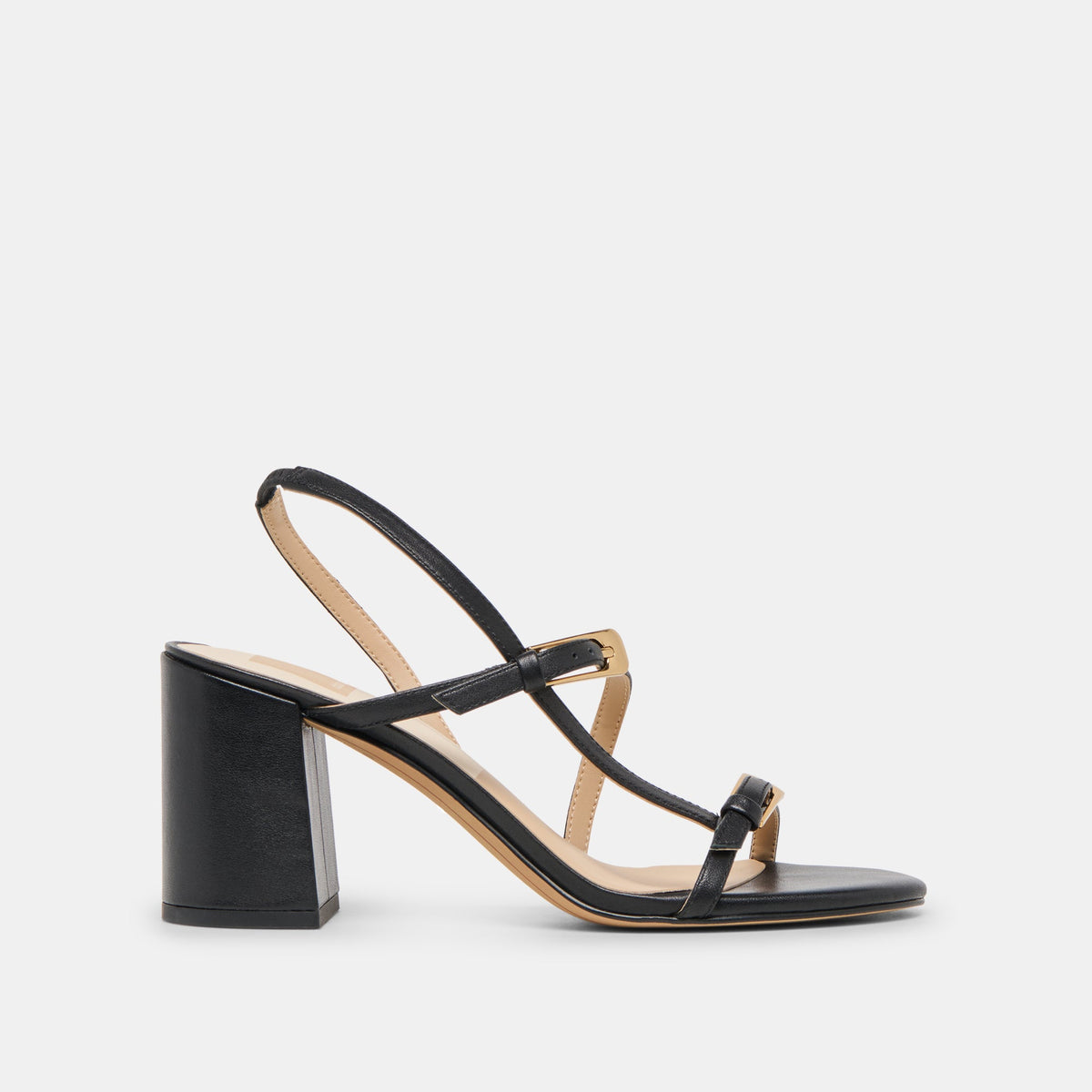 Faye Black Leather Heels / Dolce Vita